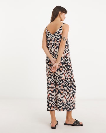 Wide Leg Strappy Culotte Jumpsuit