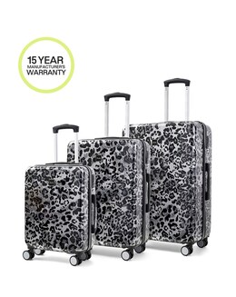 Rock Savannah Leopard 3pc Suitcase Set