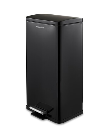 Morphy Richards Black 30L Rectangular Bin