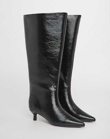 Simone Kitten Heel Straight Leg Boots - Extra Wide Fit (EEE) & Super Curvy Calf
