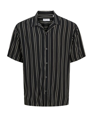 Jack & Jones Jeff Stripe Resort Shirt - Black