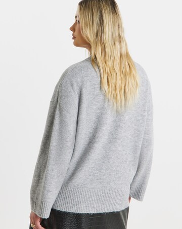 Cosy Yarn Grey Marl Crew Neck Jumper