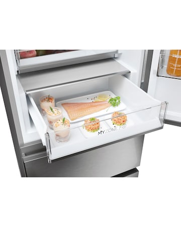 Haier HTW5618EWMG Combi Series 5 Water Dispenser Fridge Freezer - Inox