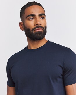 Supima  Crew Neck T-Shirt- Navy