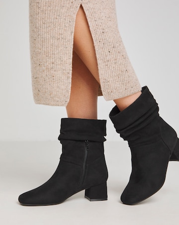 Brie Heeled Slouch Boots - Extra Wide Fit (EEE)