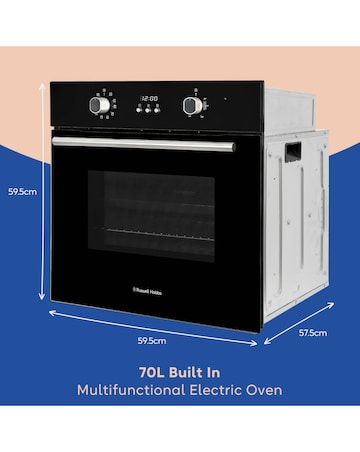 Russell Hobbs RHEO7005B 70L Built-In Single Electric Fan Oven - Black