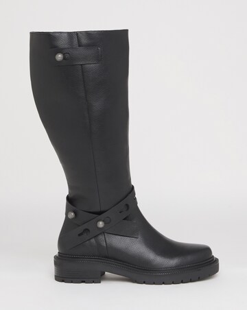 Veronica Knee High Wrap Detail Boots - Wide Fit (E) & Curvy Calf