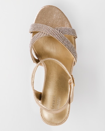 Joanna Hope Diamante Crossover Heeled Sandal Extra Wide EEE Fit