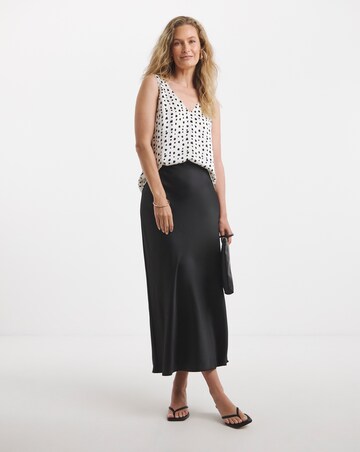 Satin V Neck Vest Top