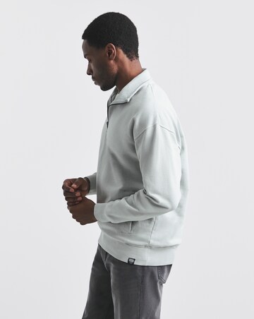 Union Garment Dyed 1/4 Zip Sweat- Steel Blue