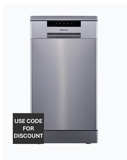 Hisense HS523E15XUK Dishwasher, E rated, 10 place setting