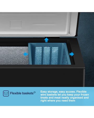 Fridgemaster MCF100EB 97L Freestanding Chest Freezer - Black - E Rated