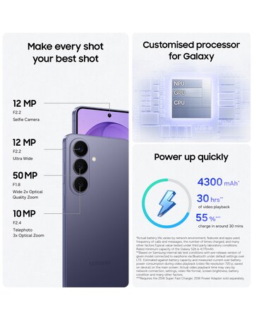 Samsung Galaxy S26 256GB - Cobalt Violet