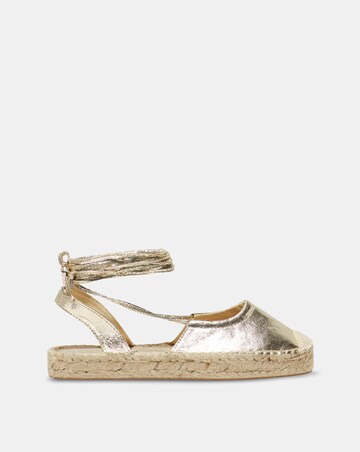 Only Emma Metallic Espadrille Standard Fit With Lace Up Ankle Tie