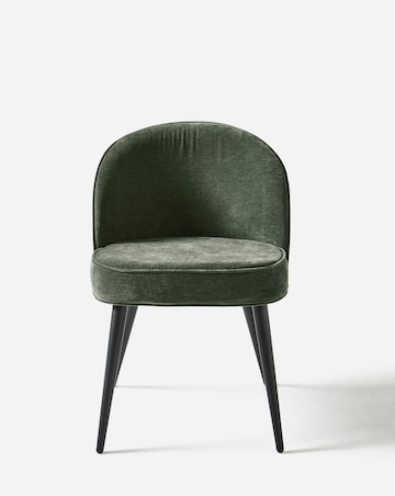 Bodie Black Dining Table with 4 Emilie Chenille Chairs