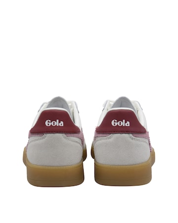 Gola Viper Leather Trainers - White/Candy/Deep Red/Gum