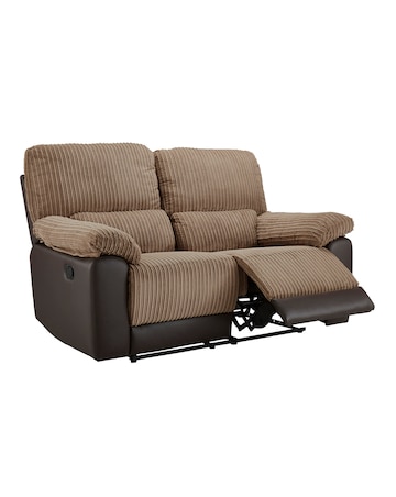 Harlow Fabric/Faux Leather Recliner 2 Seater Sofa