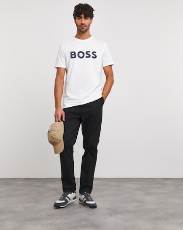 BOSS Short Sleeve Large Logo White T-Shirt