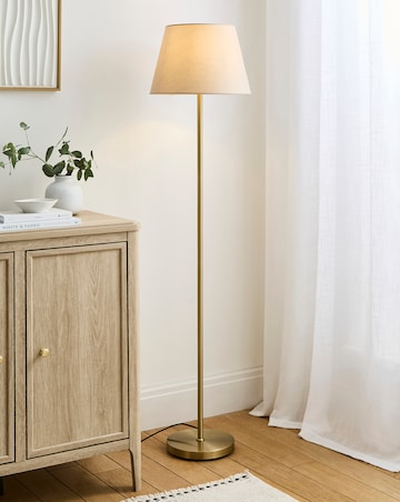 Owen Cream and Brass Floor Lamp