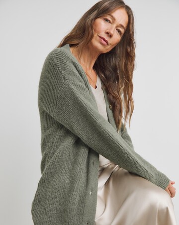 Ribbed Button Up Cardigan