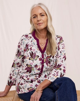 Julipa Pintuck Pure Cotton Top