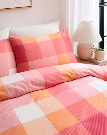 Darcy Check Cotton Blend Duvet Set