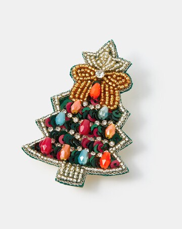 Accessorize Beaded Christmas Tree Brooch