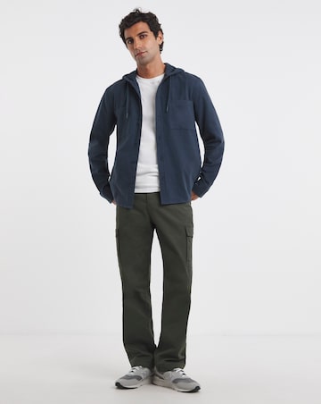 Cotton Hooded Flannel Check Shirt Long