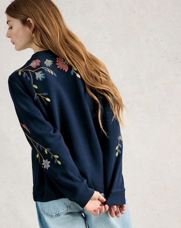 White Stuff Floral Embroidered Sweat