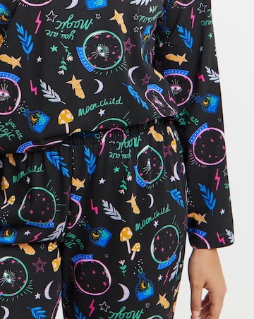 Simply Be Value Long Sleeve Pyjama Set Celestial