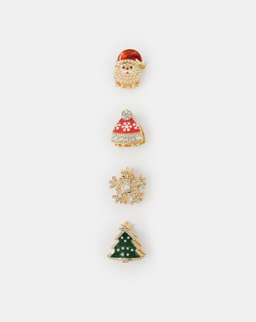 Accessorize Christmas Metal Claw Clips