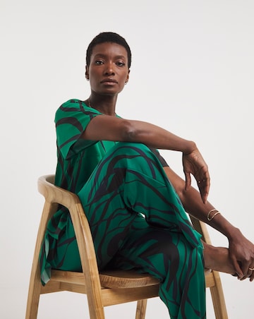 Printed Short Sleeved Woven Top