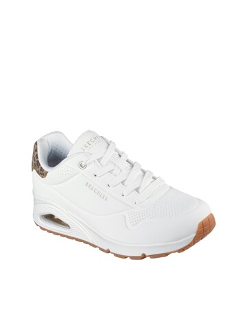 Skechers White Uno Jungle Nite Trainers - Standard Fit (D)