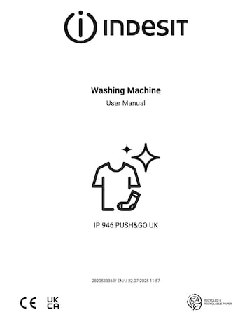 Indesit IP 946 Push & Go Washing Machine - White + Install
