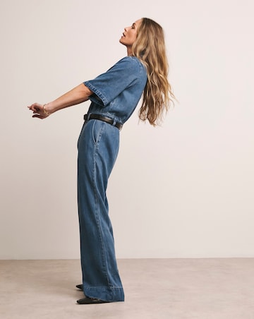 Anthology Mid Blue Denim Jumpsuit with Tencel TM Lyocell