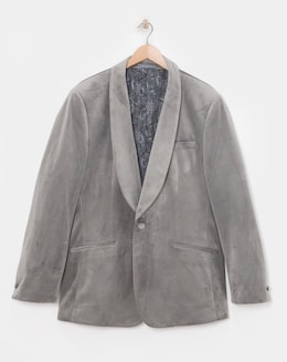 Velvet Satin Lapel Shawl Collar Blazer