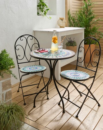 Peacock Mosaic Bistro Set