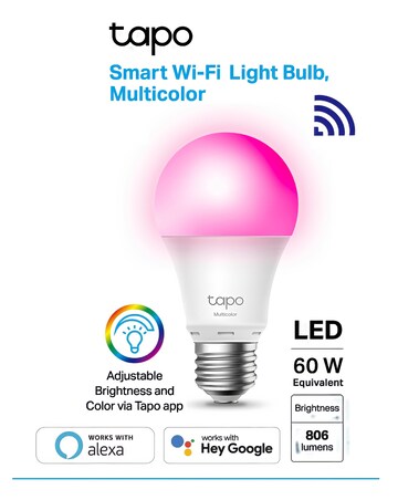 TP-Link Tapo L530 E27 Multicolour Smart Wi-Fi Bulb - 2 Pack
