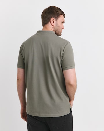 Pure Cotton Pique Polo Long- Light Khaki