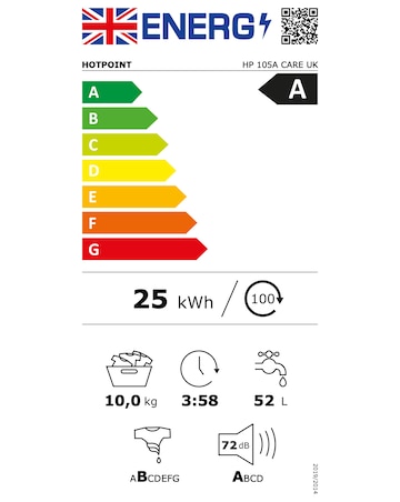 Hotpoint HP 105A CARE UK Fabric Care Washing Machine - White + Installation