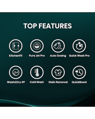 Hisense KitchenFit 5i Series WD5I1245BWR 12kg/8kg Washer Dryer - White