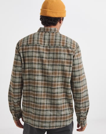 Cotton Rich Flannel Check Shirt Regular