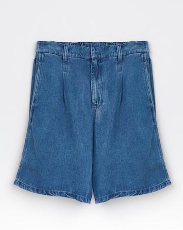 Simply Be Mid Blue Denim Lyocell Bermuda Shorts