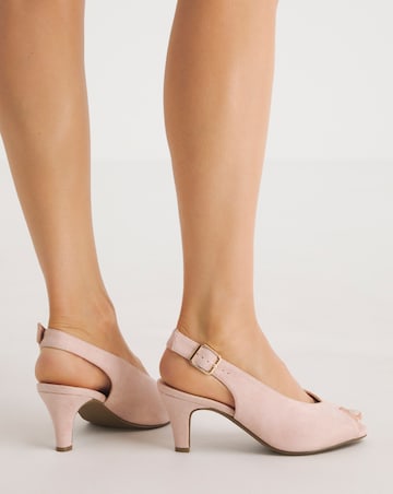 Scarlett Peep Toe Shoe Wide E Fit