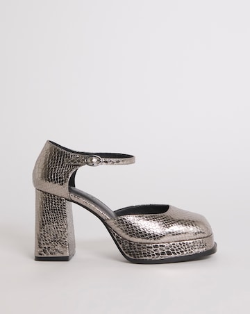 Coralie Metallic Platform Heeled Shoes - Extra Wide Fit (EEE)