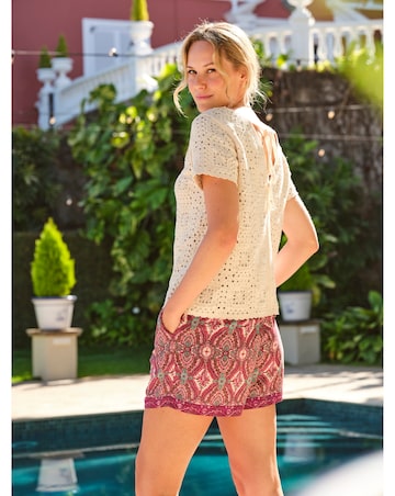 FatFace Patchwork Crochet Tee