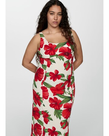 Mango Dulce Floral Midi Dress