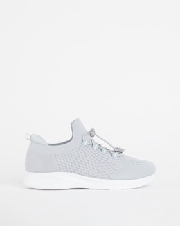 Cushion Walk Grey Arch Support Toggle Trainers -Wide Fit (E)