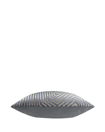 Paoletti Evoke Cut Velvet Large Cushion Cover - Charcoal