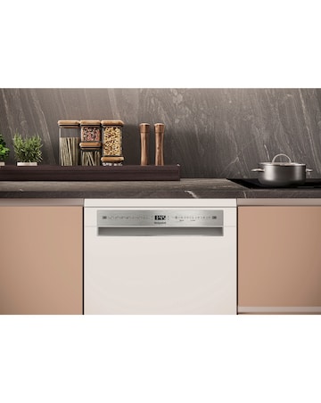 Hotpoint Maxi Space H7F HS41 UK Full Size Dishwasher 15 Place White + Install